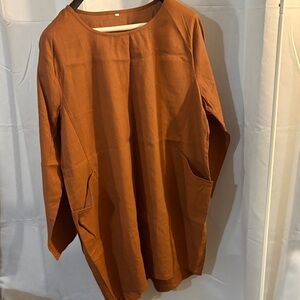 Rust Orange Long Sleeve Tunic